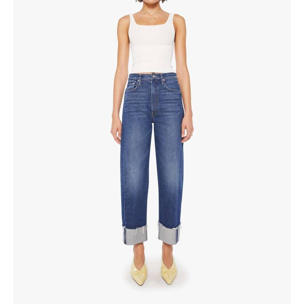 MOTHER Blue Straight Leg Jeans